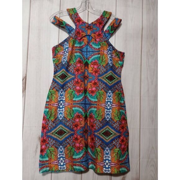 Taylor Dress Ladies 8 Sleeveless 70s Cutout - Picture 1 of 7